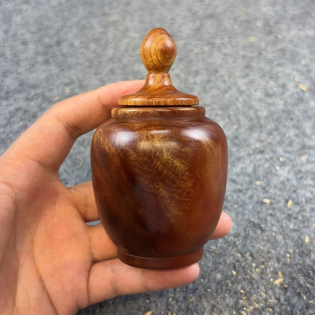 崖柏太行崖柏黑金刚茶叶罐