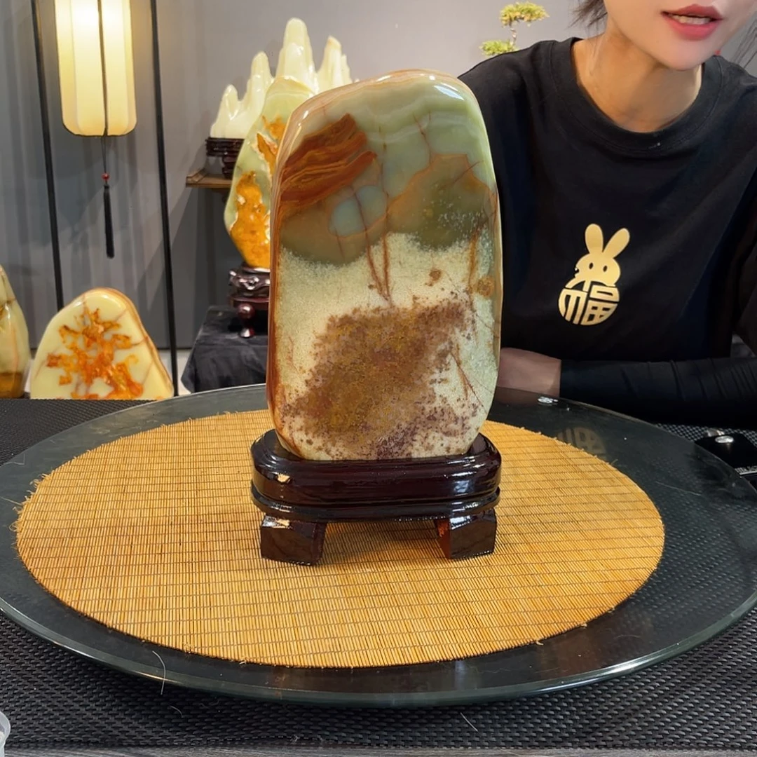 石材天然原石摆件