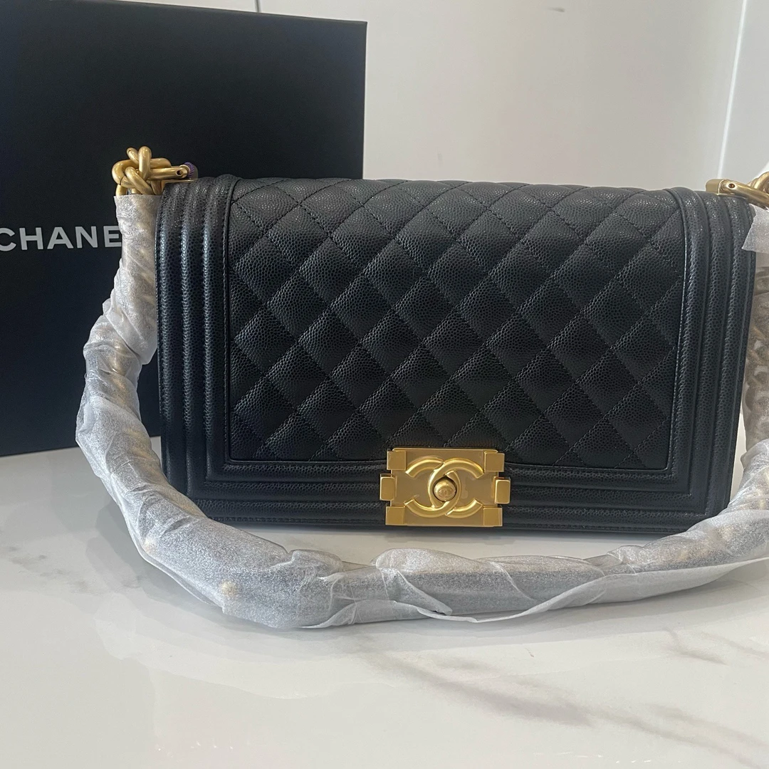 未使用 Chanel/香奈儿 香奈儿全新 荔枝牛皮 leboy中号 23年全套