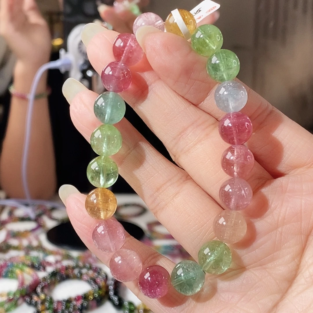 未镶嵌手链碧玺G2627095单圈颜色微差