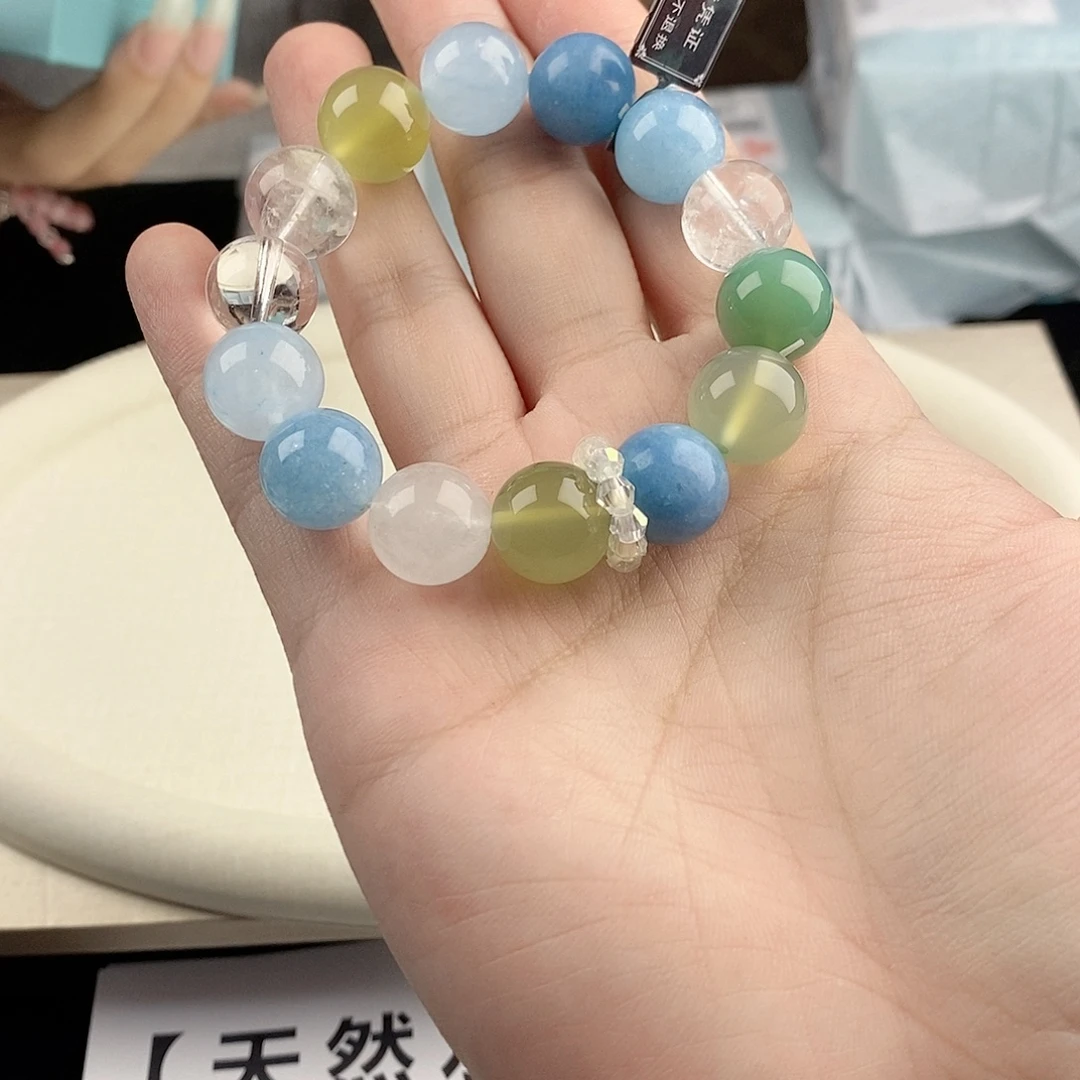 银S925镀金镶嵌手链水晶