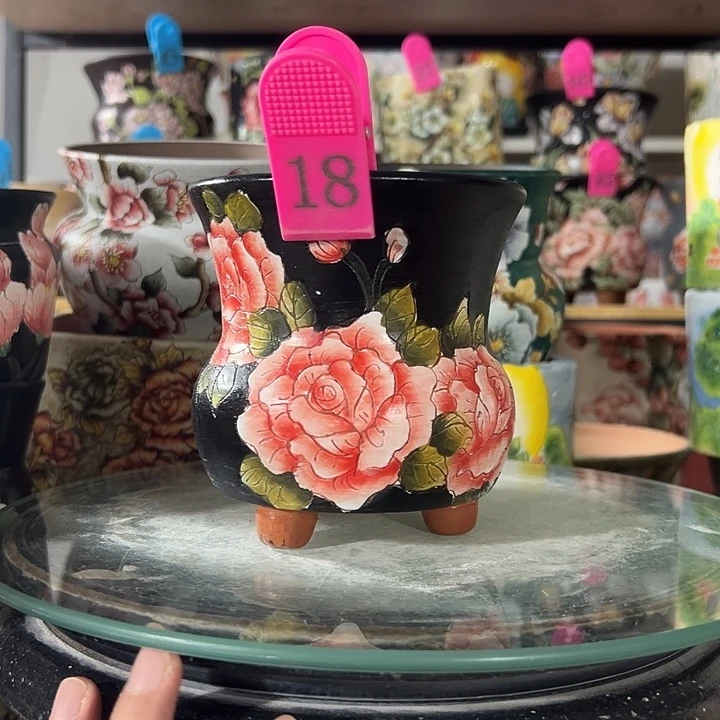 满38包邮 景德镇手绘花盆