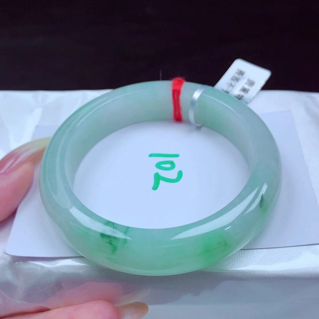 未镶嵌手镯翡翠天然缅甸翡翠A货手镯 102号宽版