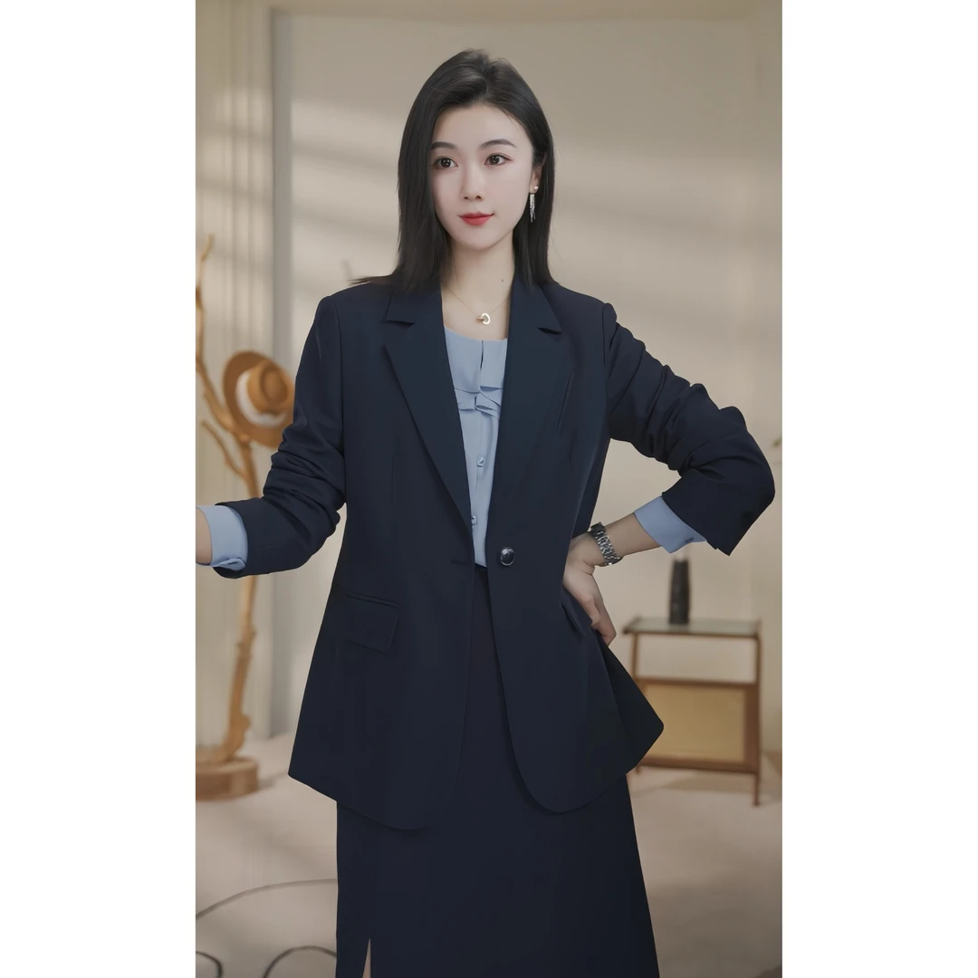 【杨杨专属】曼贝8451029西装女长袖上衣小个子职业通勤外套