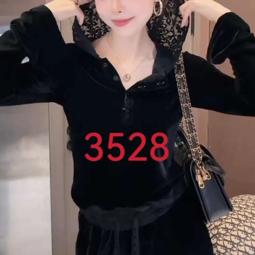 贵气丝绒连帽衫3528HJZDQ