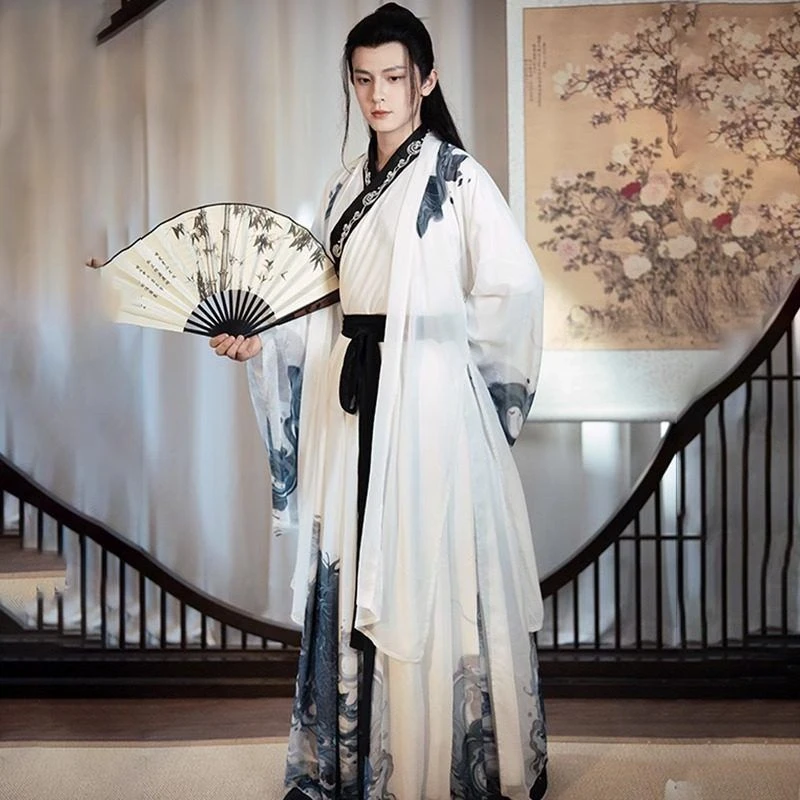 原创汉服男2025新款麒麟魏晋宋制长衫中国风仙气男女情侣交领套