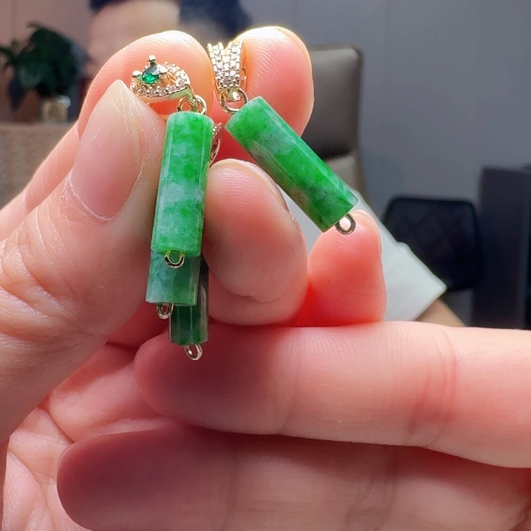 翡翠银S925镶嵌吊坠(不含链)多样性发货其一