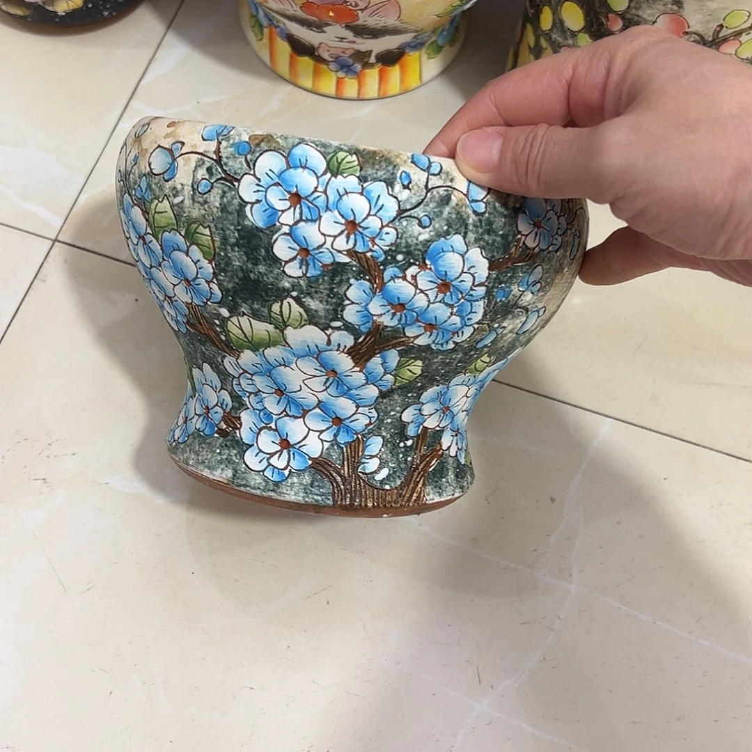 景德镇炫彩手绘口14高12.5