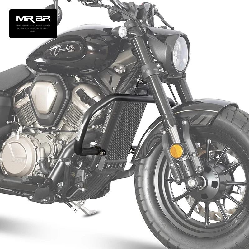 MRBR适配奔达复古巡航车摩托车保险杠金吉拉450护杠靠背改装配件