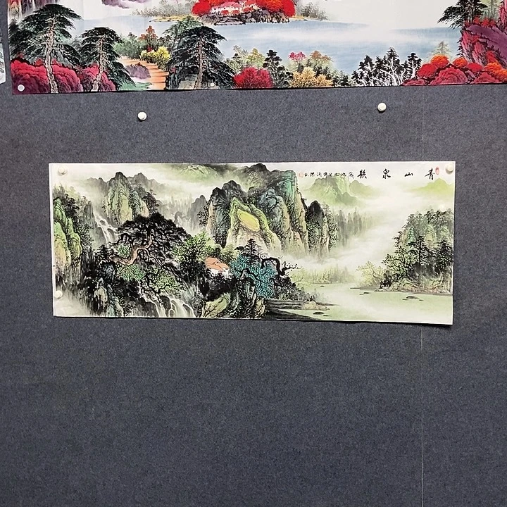 国画小六尺山水一副