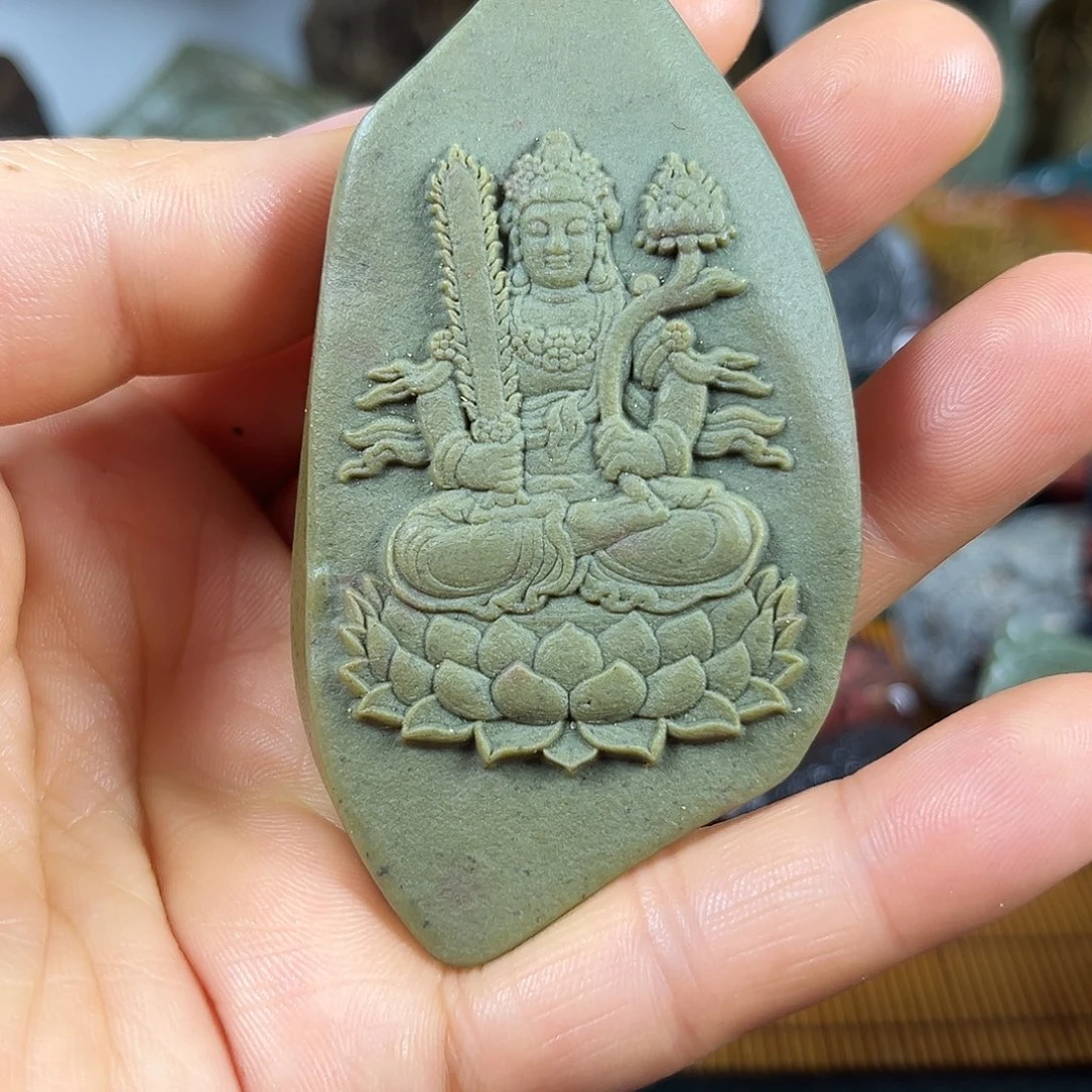 新疆戈壁石原石雕刻34