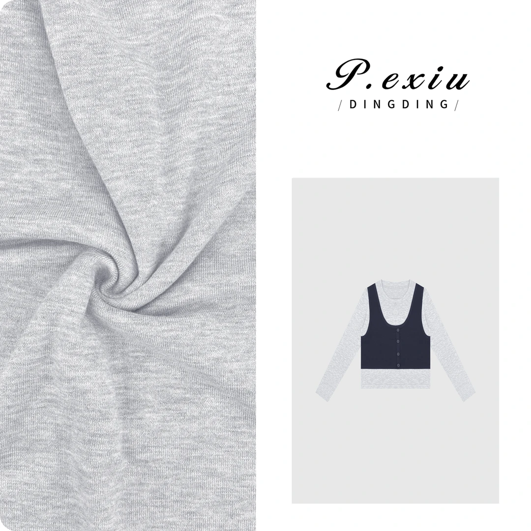 羊-毛叠穿层次感气质假两件针织上衣 ZZ0609