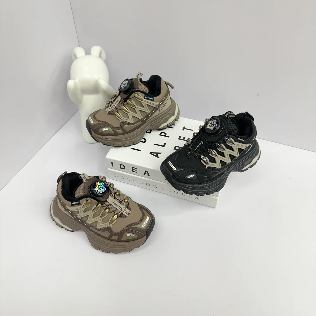 【小胖子专属】2660男女童冬季新款加厚加绒保暖鞋儿童运动鞋子