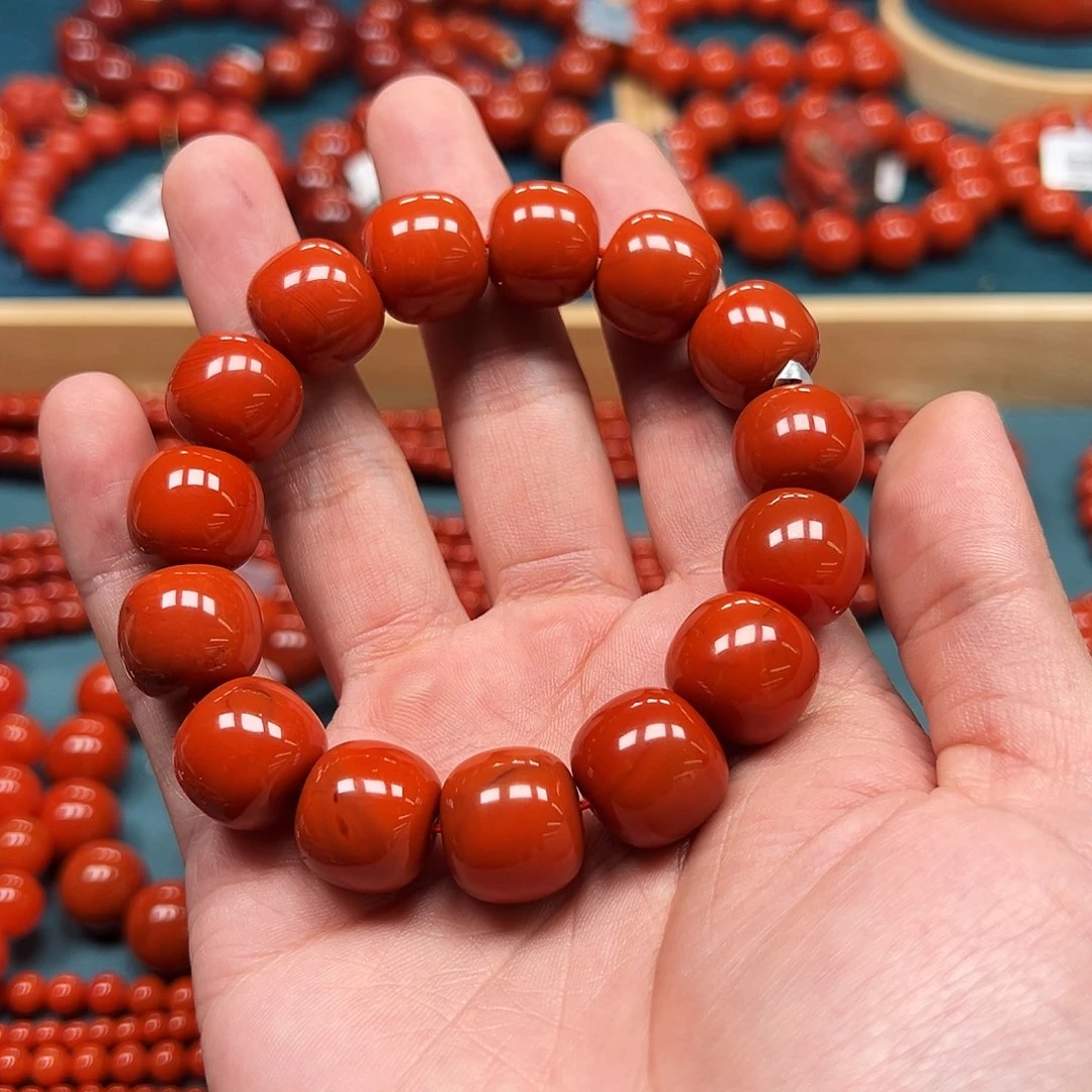 沐***霖南红玛瑙未镶嵌手串