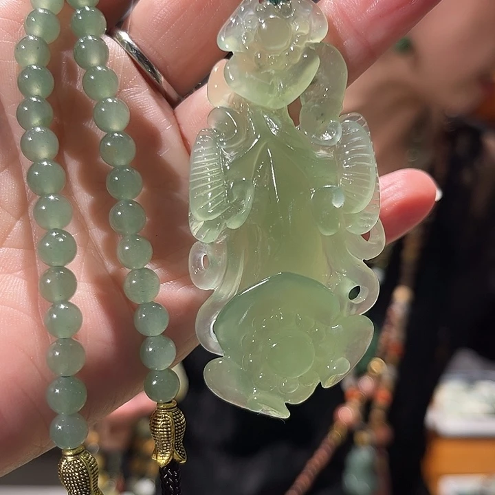 未镶嵌岫玉毛衣链