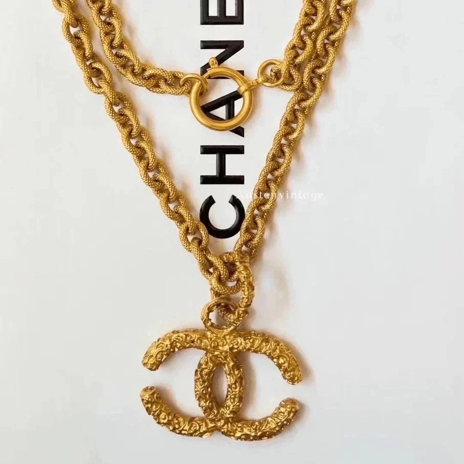 95新 Chanel/香奈儿 Chanel vintage香奈儿中古长款大号熔岩项链