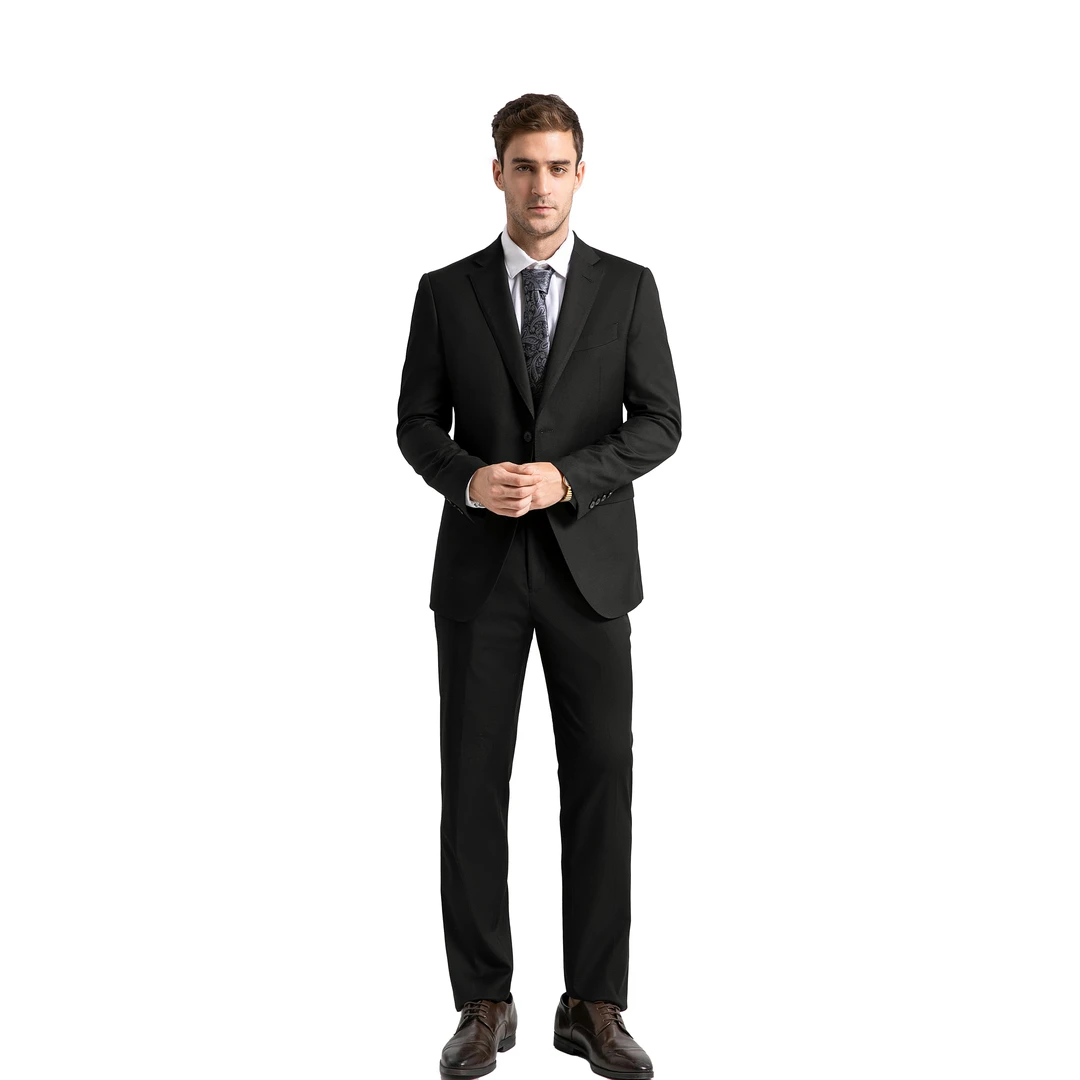 （黑色单上衣）一等品西服上装高端手工平驳领商务修身职业结婚