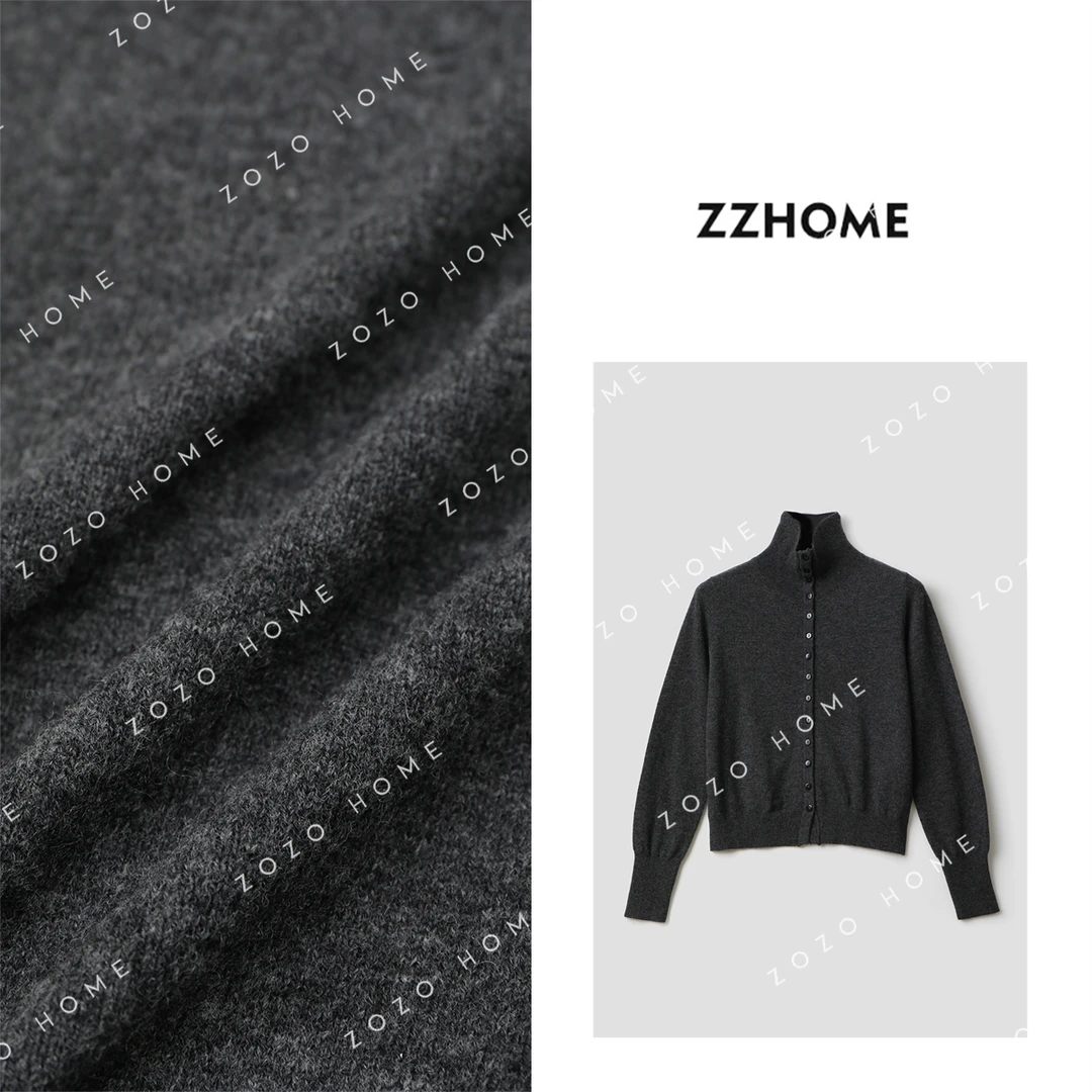 【ZOZO HOME】“老钱回归”1OO羊毛贝壳扣立领重磅加厚毛衣q170233p