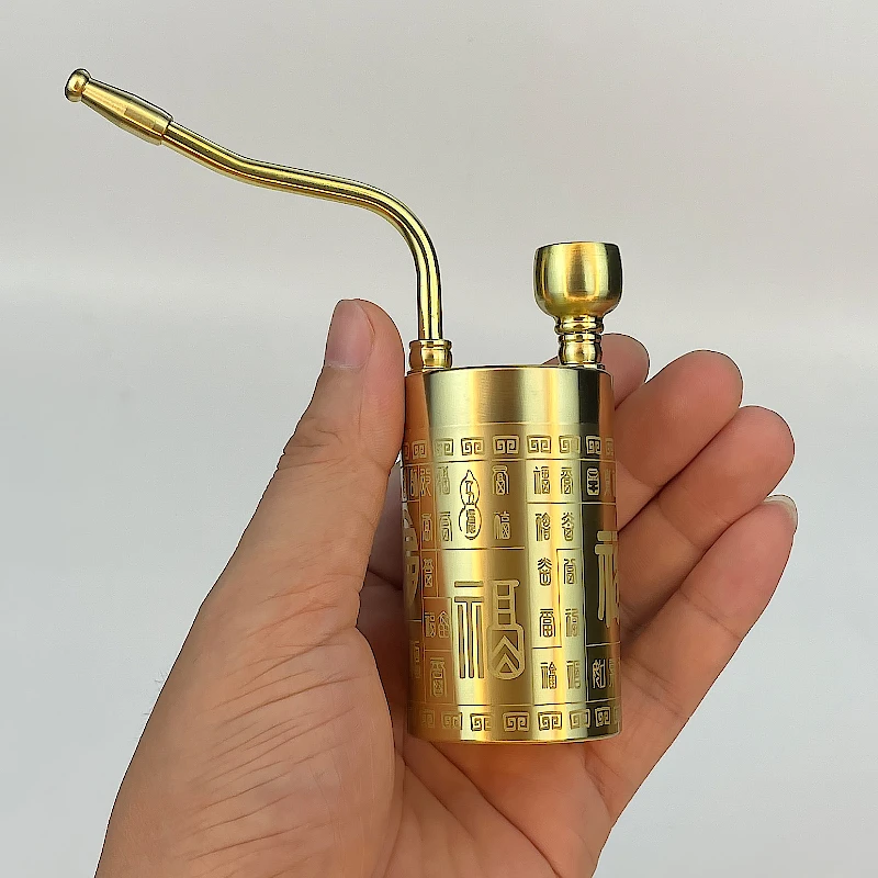 黄铜水过滤烟嘴百福圆柱形粗中细支多用