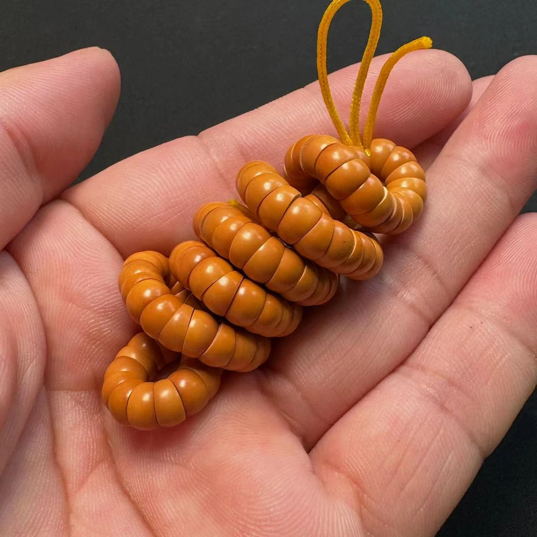 S6366【核壁大肠】橄榄核精工几何切大肠文玩菩提108手串