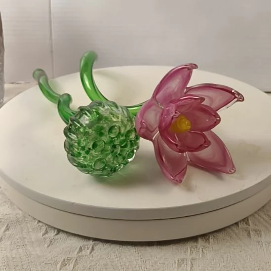 琉璃琉璃荷花摆件