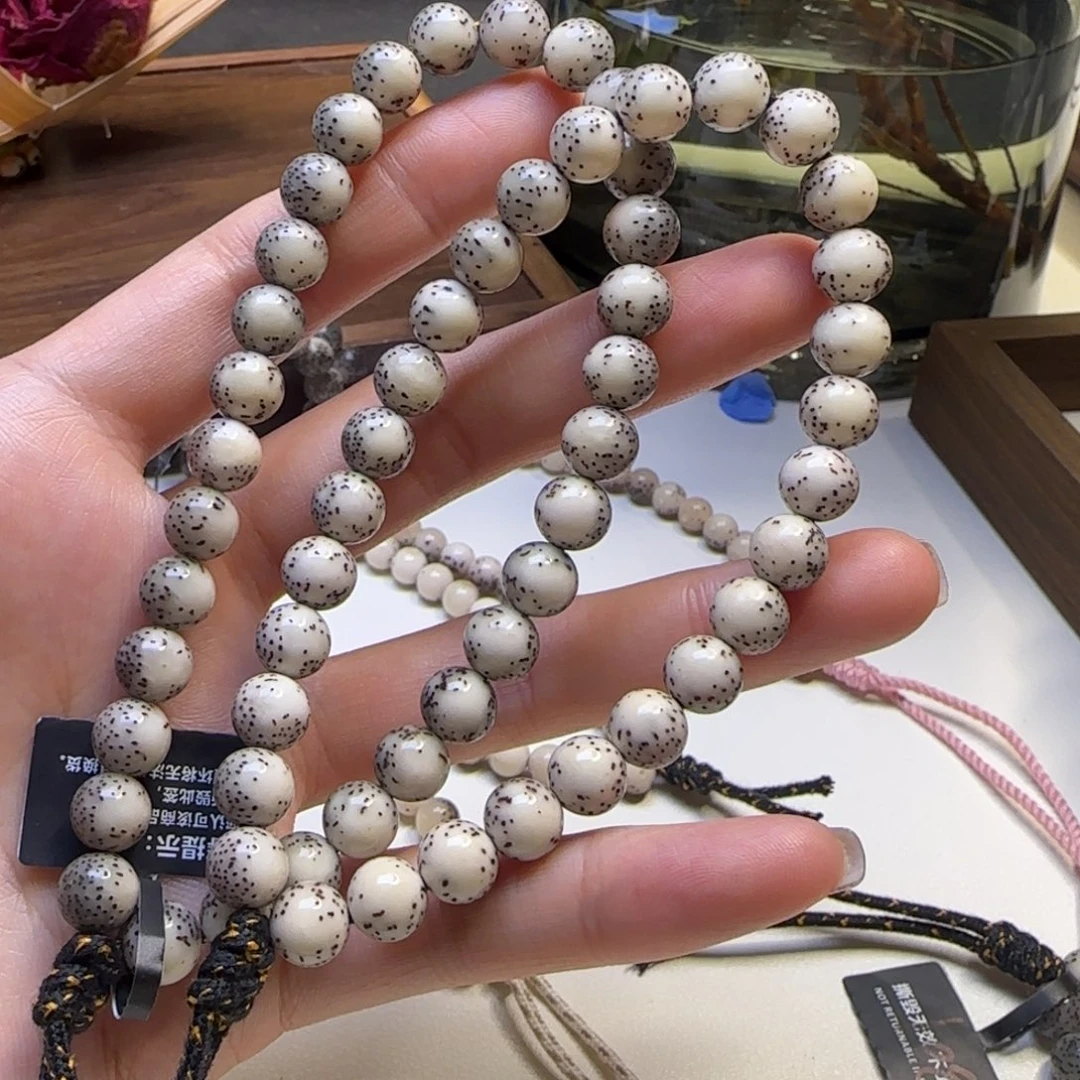 星月菩提手串石玉河豚圆珠手持卡8