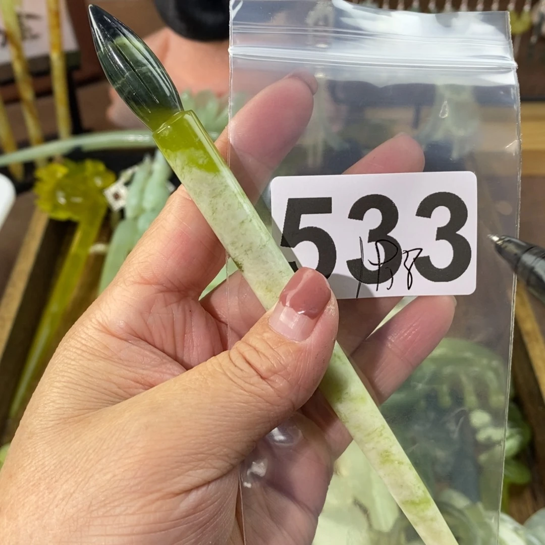 蛇纹石玉玉簪合金暖