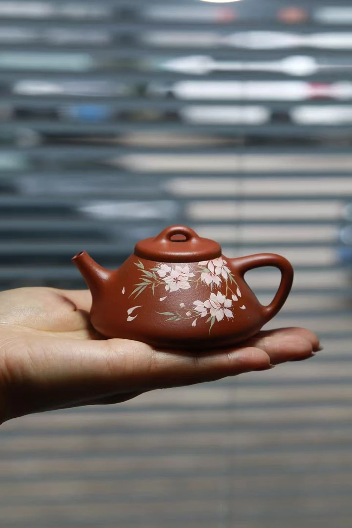 三更甄选|子冶桃夭朱泥120cc泡茶壶
