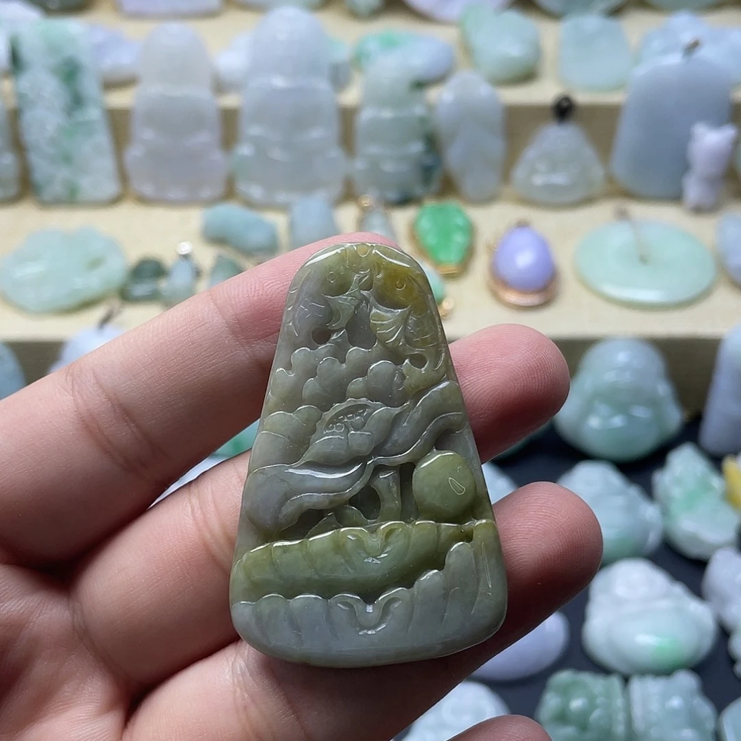 颈饰未镶嵌翡翠纯天然翡翠