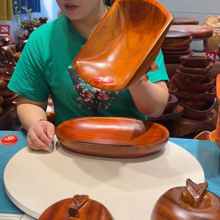 木香樟实木手工果盘