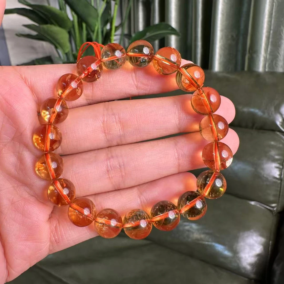 黄塔晶单圈黄水晶手链10M手串