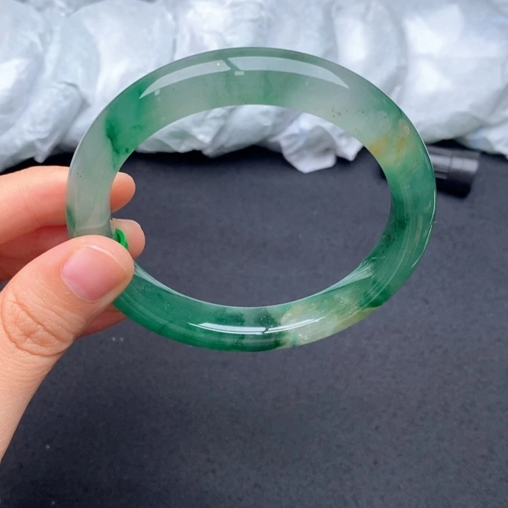 竹牌天然A货非洲翠手镯18