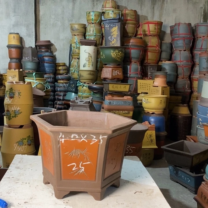 紫砂花盆紫砂花盆盆栽花卉苗木