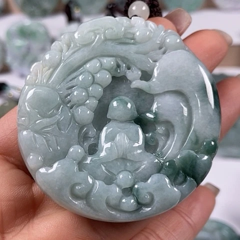 翡翠颈饰未镶嵌悟道有棉感福利