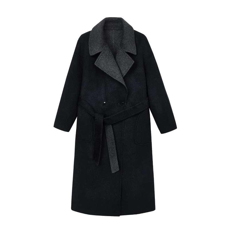 【达人专属】高智风羊毛大衣W9827