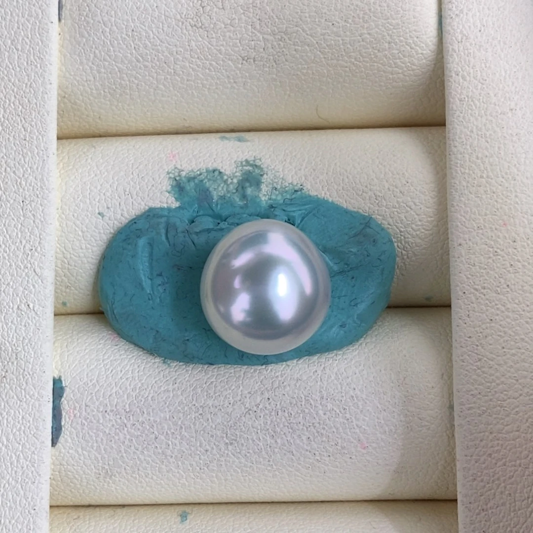 未镶嵌海水珍珠澳白裸珠青极光12.6mm干净