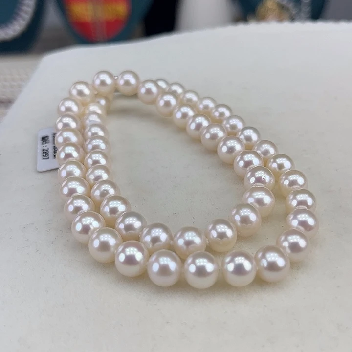 淡水珍珠银S925镶嵌颈饰8➕极光炫彩高品