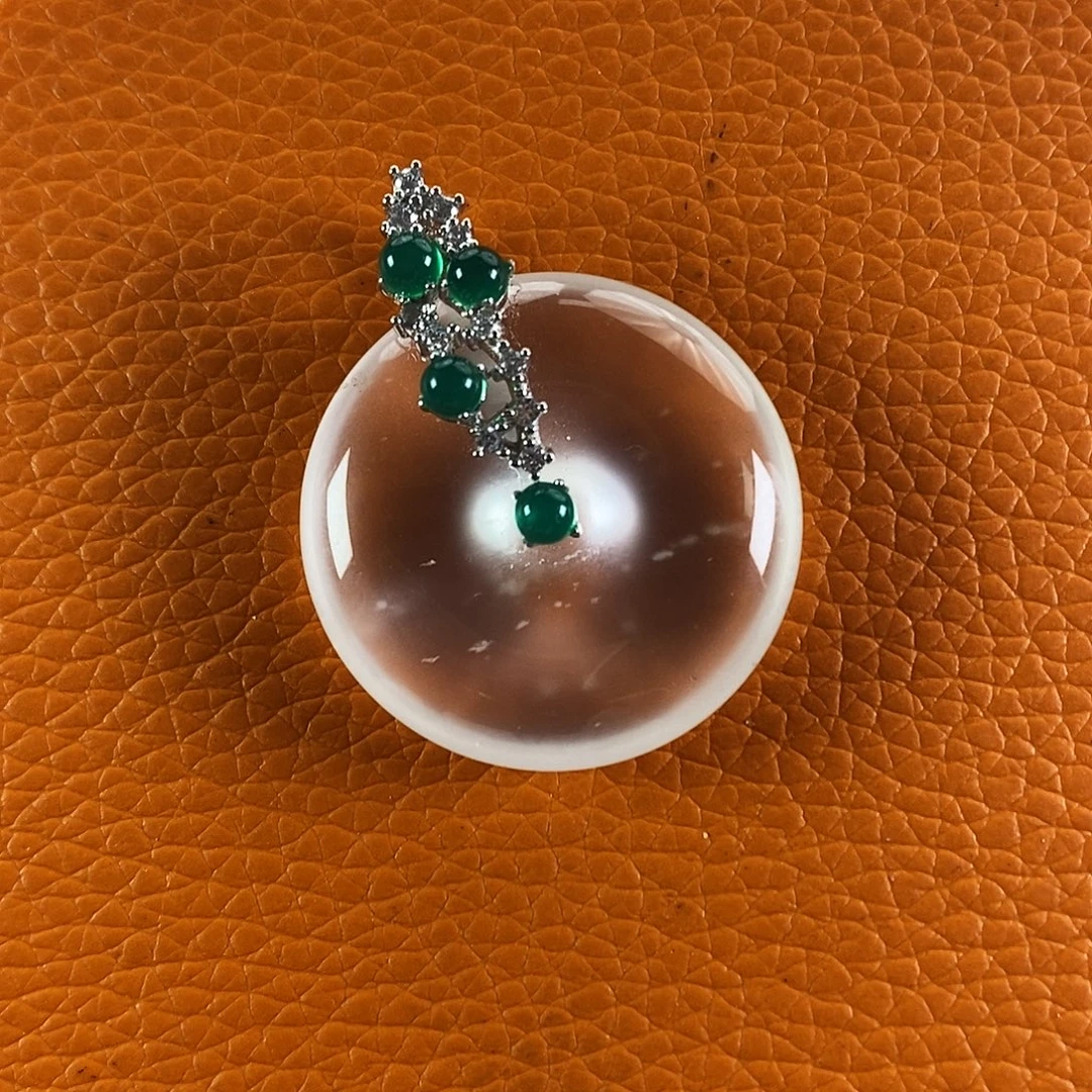 石英质玉银S925镶嵌颈饰