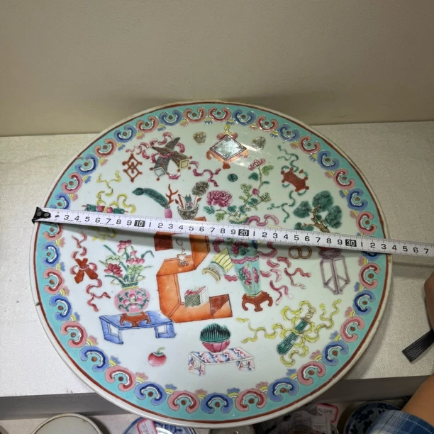 Bcc74d100s6800hh粉彩博古纹盘1-22