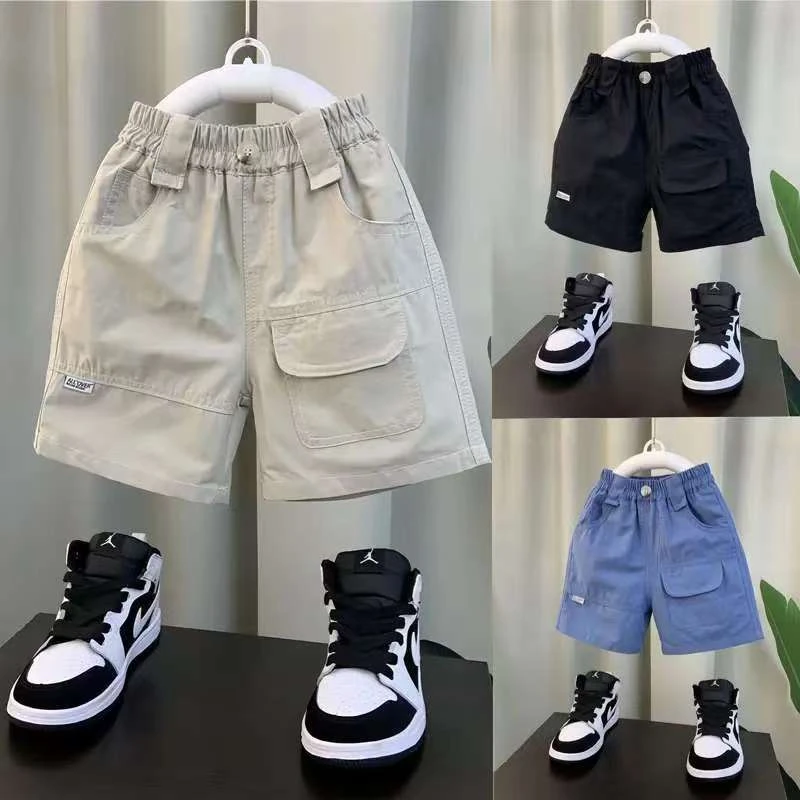 男童短裤2025夏季薄款五分裤中小童百搭洋气外穿宽松纯棉工装裤