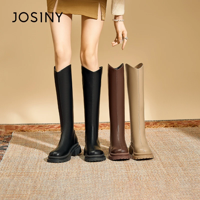 卓诗尼2022新款长靴骑士靴高筒靴显瘦秋冬爆款长筒靴202P87394