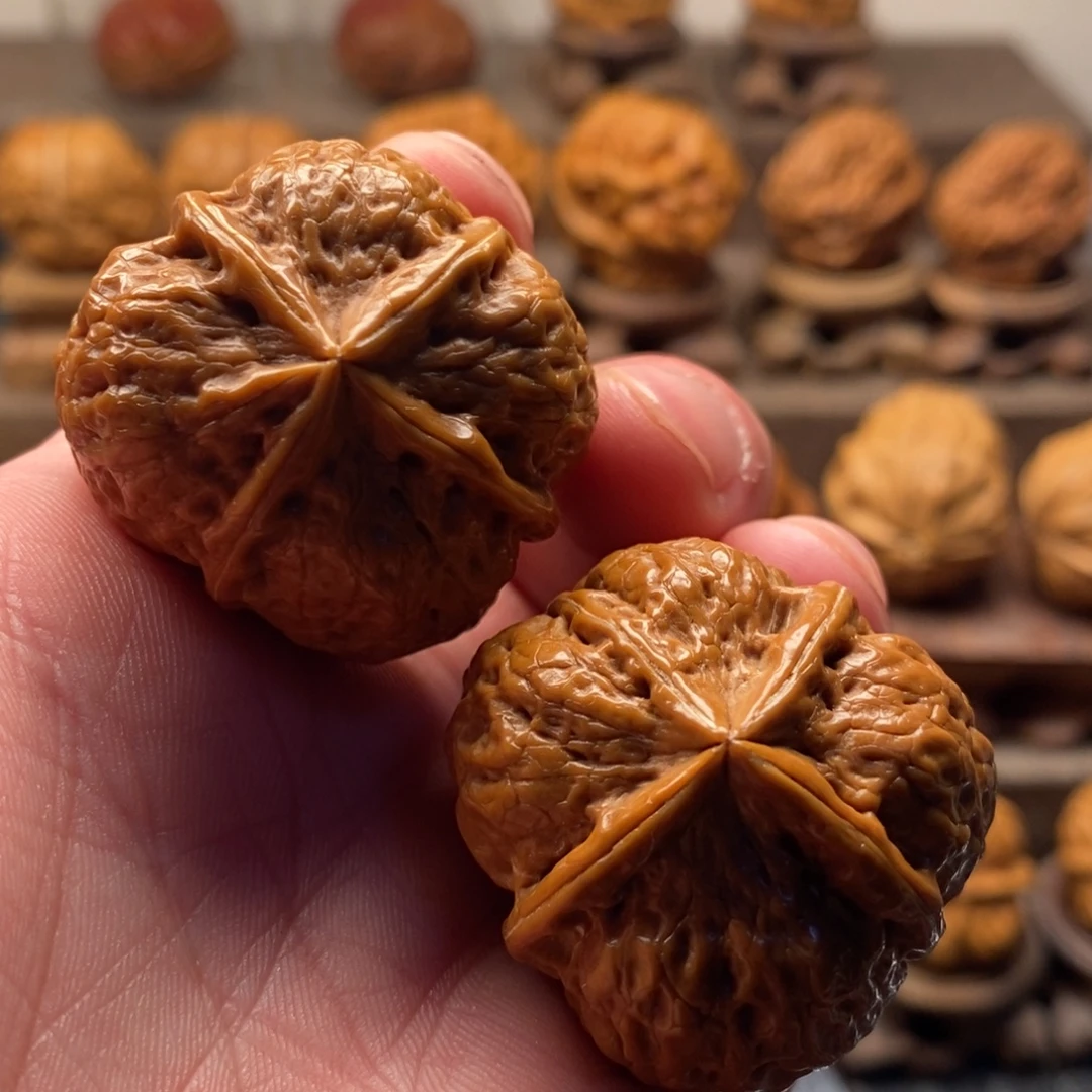 把件文玩核桃福利小四棱37尺寸