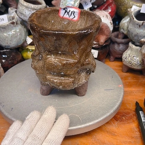 粗陶花盆手工花盆制作就这样