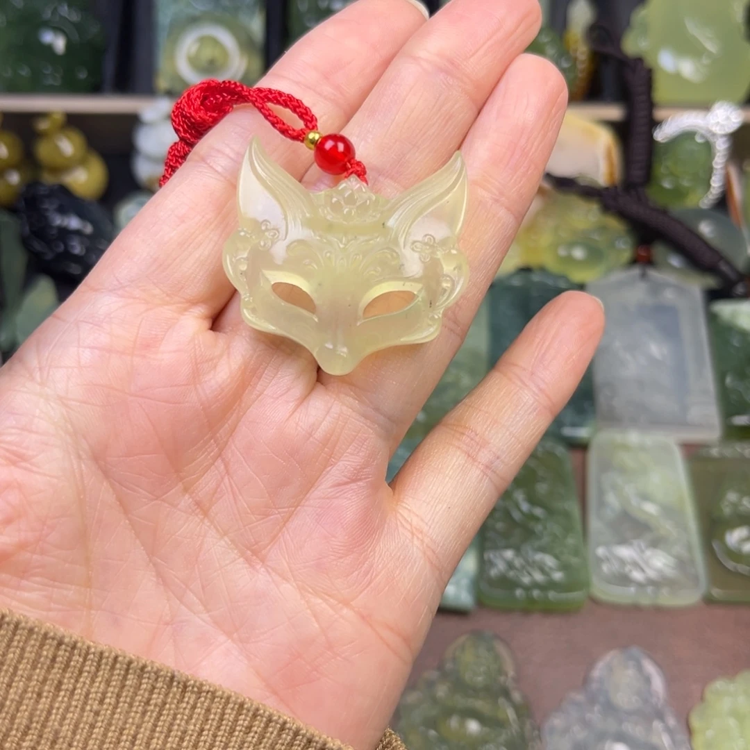 蛇纹石玉未镶嵌吊坠(赠链)