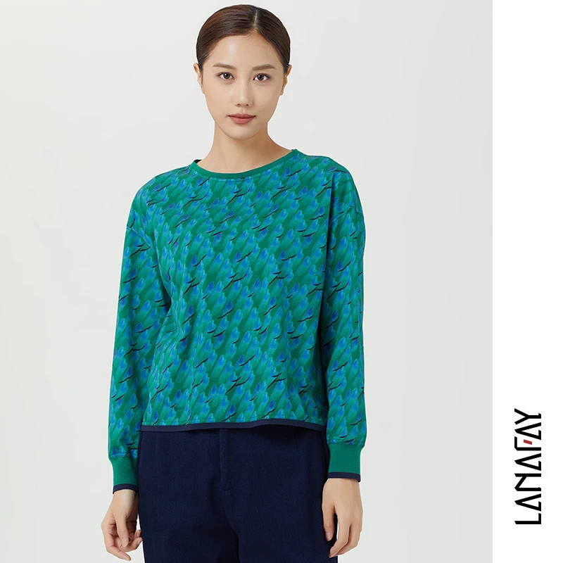 春款印花上衣2C558