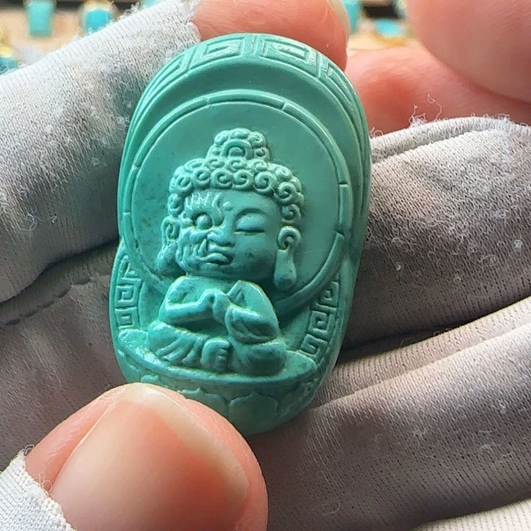 绿松石未镶嵌吊坠(不含链)