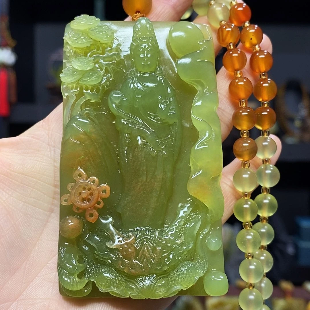 未镶嵌岫玉挂件吊坠