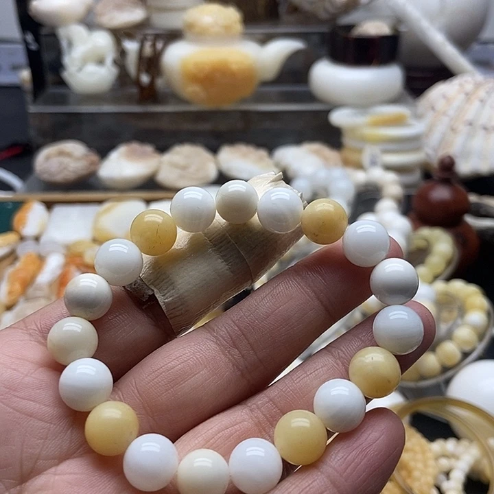 非金属贝壳玉化多宝1.0单圈