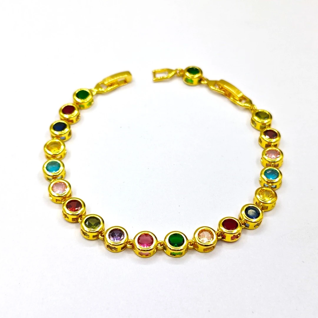 铜合金合成锆石手链 KDMX-51078 手链欧美时尚精致百搭简约