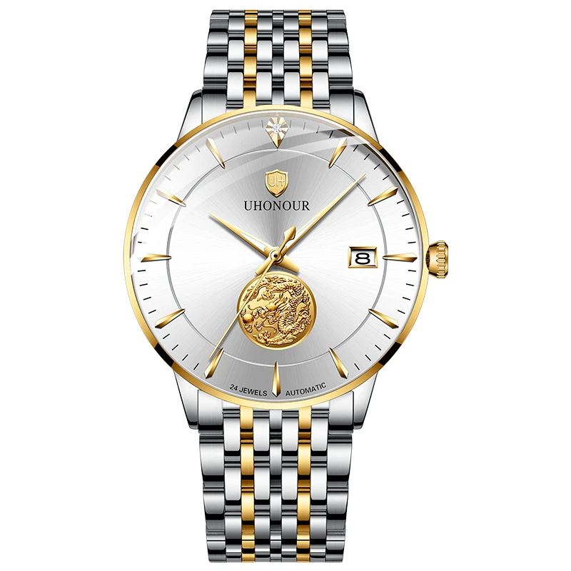 UHONOUR宇赫男士手表全自动机械表男表金币款U80620